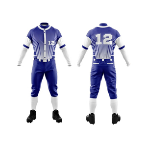 ODM OEM Vêtements de sport personnalisés de haute qualité Ensemble maillot et pantalon de baseball boutonné en polyester pour hommes et jeunes - Product Image 3