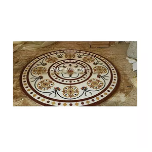 Suelo de Mandap con Incrustaciones de Mármol Grabadas a Mano, Losa de Mármol Tradicional Personalizada |   Diseño a un Precio Razonable Hecho en India - Product Image 3