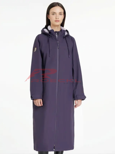 Abrigo largo personalizado para montar a caballo para mujer, OEM, Premium, elástico, Softshell, control de humedad, secado rápido, corte elegante, entrenamiento ecuestre - Product Image 3