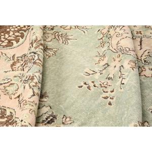 พรมขนาด 6x8.3 ฟุต, พรมวินเทจตุรกี, พรมขนสัตว์ลายดอกไม้สีน้ำตาล - Product Image 5