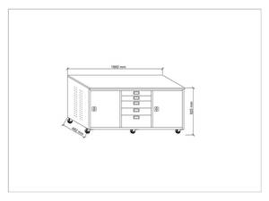 ตู้เก็บเครื่องมือแบบโมดูลาร์สำหรับงานหนักพร้อมลิ้นชัก – ระบบจัดเก็บสำหรับโต๊ะทำงานในโรงรถอุตสาหกรรม โซลูชันการจัดเก็บในโรงรถคุณภาพดีที่สุด - Product Image 6