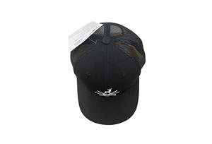Gorra de camionero de malla negra con bordado 2D de logotipo y color personalizado, moda joven y clásica para adultos, hecha a mano en la fábrica de Vietnam - Product Image 4