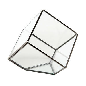 Porte-bougie Antique en fer et métal rouillés, 1 pièce, pilier en verre - Product Image 6