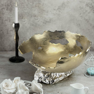 Bol décoratif en laiton de créateur pour les intérieurs classiques Grand bol en laiton pour la décoration et les cadeaux traditionnels - Product Image 5