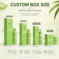 Caja Rígida Reciclable para Tratamiento Facial, con Relieve, Laminado Mate, Forro de Esponja, para Cuidado de la Piel con Aloe Vera, Papel Artístico, Plegable, OEM