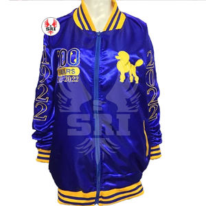Haute qualité College Letterman Baseball Bomber veste Sigma Gamma Rho personnalisé Satin Varsity vêtements de travail pour les femmes longue saison d'hiver - Product Image 6