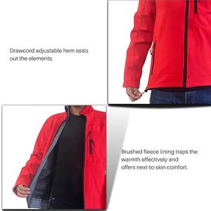 Precios al por mayor baratos Softshell suave chaqueta impermeable para hombre logotipo personalizado diseño OEM - Product Image 3