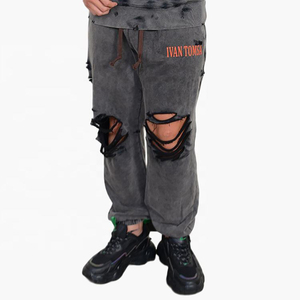 Ensemble de pantalons de survêtement à capuche délavés à l'acide de haute qualité pour hommes survêtement vintage survêtement Streetwear polaire Logo Flare pantalon costume - Product Image 6
