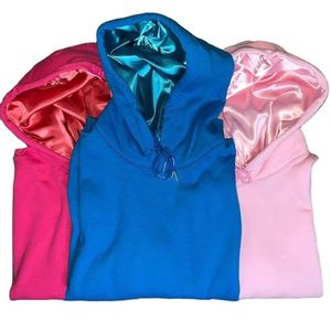 เสื้อฮู้ดบุผ้าซาตินมีฮู้ดกำหนดโลโก้ได้ทั้งชายและหญิง - Product Image 6