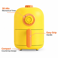 Mini Friteuse à Air 2L 1000W, Friteuse à Air Numérique à Cuisson Automatique, Appareil Électrique Autonome pour la Cuisine Domestique, Sans Huile