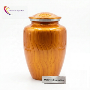 Urna Funeraria de Aluminio Hecha a Mano para Cenizas de Adultos, Ataúd Metálico Conmemorativo, Urnas con Tapa Segura, Fabricante Personalizado - Product Image 1