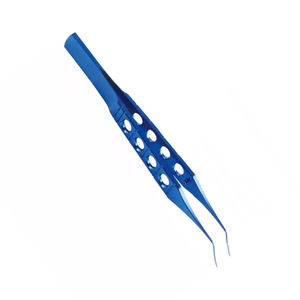 Pince manuelle professionnelle Hoskin pour la fixation de micro-sutures, en titane bleu, à pointe angulaire, réutilisable pour la suture chirurgicale et l'usage médical - Product Image 4