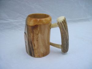 VENTE EN GROS SIMPLE SPÉCIAL TANKARD BOIRE TASSE EN BOIS AVEC Poignée pour Cadeaux Tasses à café Tasse en céramique Occasion de Noël - Product Image 5