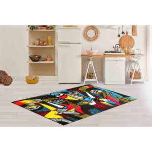 Surreal Faces <b>Chenille</b> <b>Rug</b>: Modern Art Decor, Printed <b>Rug</b>,Nonwoven Soft <b>Rug</b> - Product Image 5