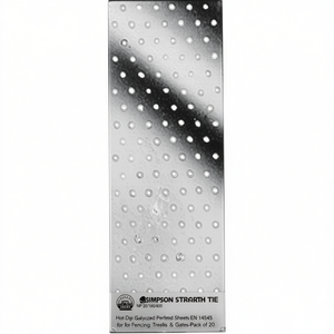 SIMPSON STRONG TIE NP 20/160/400 Láminas Perforadas Galvanizadas en Caliente EN 14545 para Cercas, Enrejados y Puertas - Paquete de 20 - Product Image 3