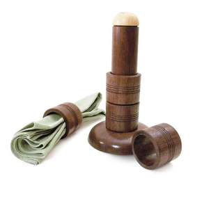 Porte-serviette en bois noir vintage pour salle à manger cuisine fête mariages chambre salle de bain extérieur Table Design zone amélioration - Product Image 5