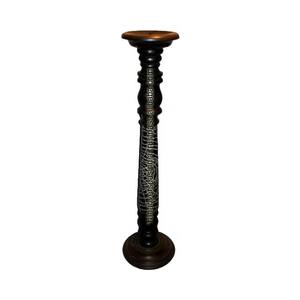 Luxury Tall Wooden Candle Holder Stand With Hand Crafted Design Great for Living Room Hotel and Home <b>Table</b> Decor - Product Image 2