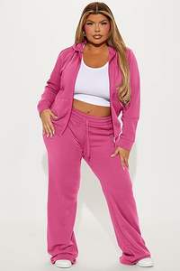 Conjunto Deportivo de Dos Piezas de Felpa para Mujer, Informal, de Invierno, Transpirable, de Secado Rápido, con Cintura Elástica, para Correr - Product Image 3