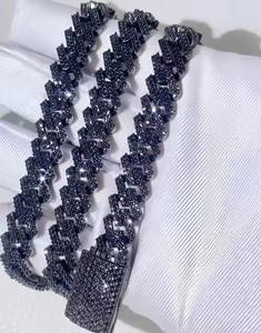 Unisex Customized Fully Iced Out Diamond Tennis <b>Chain</b> Unique <b>Chain</b> for Moissanite Diamond <b>White</b> <b>Gold</b> and Yellow <b>Gold</b> Material - Product Image 4