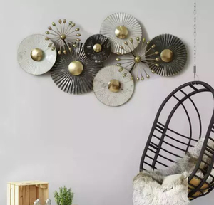 Adorno moderno para el hogar Arte de la pared Decoración Boda Lujo Verticalmente Hogar Decoración de pared de metal Sala de estar Decoración de pared de Arte de metal - Product Image 4