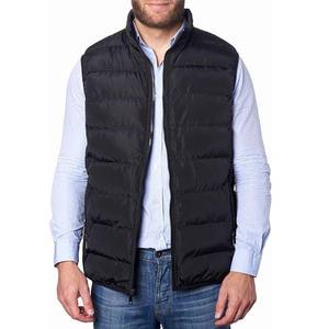 Wholesale Men's Canvas Thin Stand Collar Puffer <b>Vest</b> Winter Wear Cold Weather Use Warm Regular Fit Sleeveless - Product Image 3