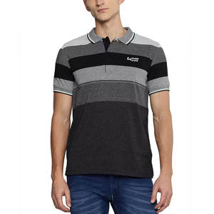 Polos de media manga con estampado de Moq bajo para hombre/polos con logotipo personalizado para hombre hechos en fábrica al por mayor - Product Image 1