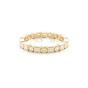 Brillante 0,34 quilates peso completo bisel ajuste completo eternidad diamante anillo incrustado laboratorio cultivado diamantes sensación cómoda joyería - Product Image 1