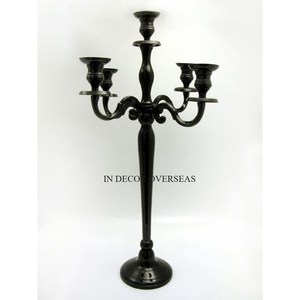 Candelabro de decoración de boda de diseñador Floral HECHO DE Metal de calidad de lujo pulido brillante plateado de aspecto atractivo de la India - Product Image 5