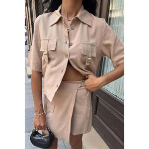 ชุดเสื้อเชิ้ต กางเกงขาสั้น กระโปรง รุ่น 10162 คอลเลคชั่นผ้าวิสโคสลินิน - Product Image 2