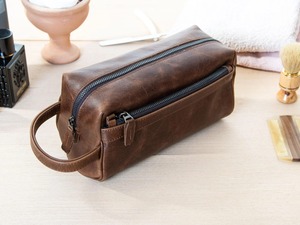 2025 Custom Logo Waterproof Genuine Leather Cosmetics <b>Bags</b> <b>Makeup</b> <b>Travel</b> Organizer <b>Bag</b> Luxury <b>for</b> <b>Bag</b> Zipper Vintage Style - Product Image 6