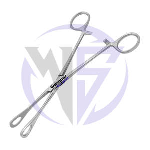 Pinzas de Esponja de 9.5 Pulgadas con Mordazas Rectas y Lisas, Instrumento Quirúrgico de Acero Inoxidable, Gran Venta - Product Image 4