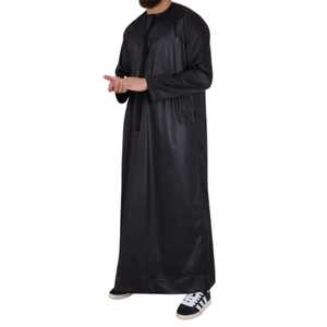 ชุดโธบ คามีซ ผู้ชายไซส์ใหญ่ รุ่นใหม่ล่าสุด ผลิตจากโพลีเอสเตอร์ ดีไซน์เรียบง่ายทันสมัย ชุดคุर्ตา จุบบะห์ - Product Image 1