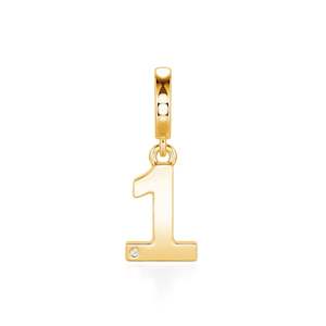 Jeulia Move My Way, breloque numéro 0-9 plaquée or 18 carats, cadeau idéal - Product Image 1