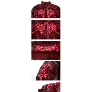 Chaquetas de Cuero con Logotipo de Goma Hechas a Medida para Hombre, Ropa de Invierno, Chaquetas de Cuero Vintage de Moda Urbana - Product Image 5