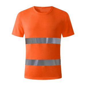 T-shirt de travail haute visibilité pour hommes à manches courtes 220 GSM réfléchissant sécurité Pique transfert de chaleur t-shirt personnalisé pour les travailleurs - Product Image 1