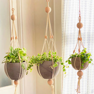 Meilleure vente 100% fait à la main jute plante cintre élégant traditionnel décor à la maison jardin article écologique Logo personnalisé pour l'utilisation de la chambre - Product Image 5