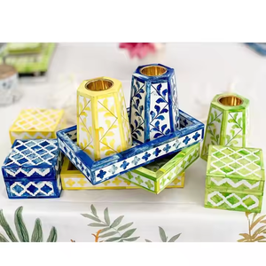 2026 Ramadan Mubarak Boîte brûle-encens écologique en bois de santal avec incrustation de nacre, pour Bakhoor parfumé au thé, avec plateau en nacre, Medkhan en résine Saniya - Product Image 2