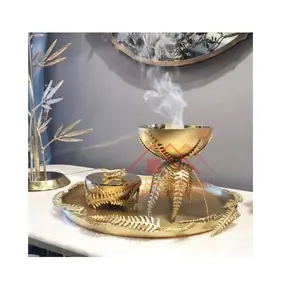 Unique Design Bowl Burner for Home Decor/Tableware Usage Golden Nuts Bowl for Home Decorations