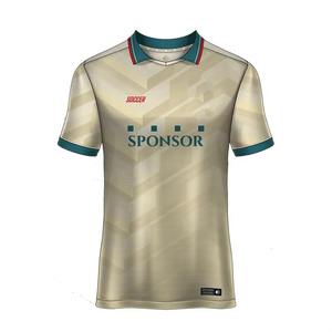 Camiseta de fútbol con logotipo impreso por sublimación personalizada al por mayor, camiseta transpirable de poliéster que absorbe la humedad - Product Image 3