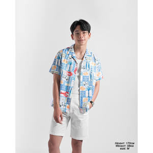 Chemise à col en tissu de soie TST 8149 à manches courtes (style sicilien) - Product Image 3