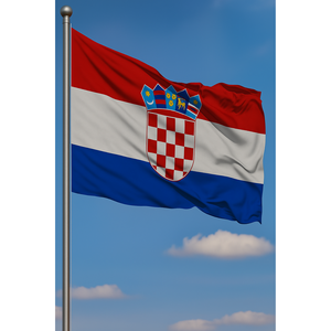 Drapeau de voiture en aluminium imprimé numériquement pour la Croatie, pour l'extérieur - Product Image 3