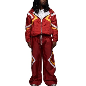 Conjunto de Sudadera con Capucha Oversize y Pantalones Acampanados de Chándal con Pedrería Estilo Streetwear, Estampado Personalizado Desgastado, Traje de 2 Piezas - Product Image 1