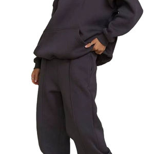 Ensemble de survêtement pour femme tendance, en molleton de coton respirant, sweat-shirt et pantalon de survêtement personnalisés, 2026 - Product Image 5