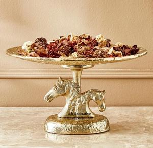 Base para Pastel de Cabeza de Caballo de Aluminio Dorado de Lujo, Pedestal Decorativo, Bandeja para Frutas, Decoración de Bodas, Centro de Mesa para el Hogar, Regalo Festivo - Product Image 1