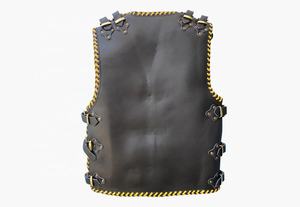 เสื้อกั๊กหนังแท้สำหรับขี่มอเตอร์ไซค์สี่ฤดู - เสื้อแจ็คเก็ตหนังวัวแบบปรับได้สำหรับผู้ชาย เสื้อกั๊กแขนกุดสำหรับกิจกรรมกลางแจ้ง - Product Image 2