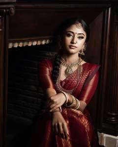 Elegant Soft Lichi Silk <b>Saree</b> with Intricate Golden Zari Design for Winter Traditional Events Parties Gifting-Fashionharbour - Product Image 6