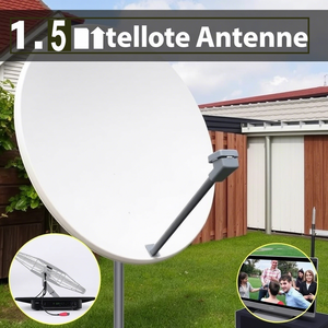 Antenna Parabolica Solida in Banda Ku Offset 150cm 1.5m con Supporto a Palo - Product Image 2