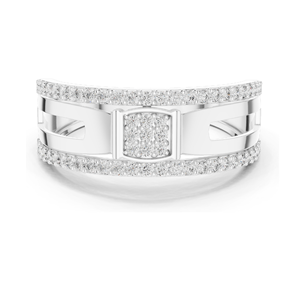 Bague en diamant cultivé en laboratoire de 0,464 carats pour femmes, clarté VVS-VS EF, or 18 carats, 14 carats, 10 carats et argent 925, or rose, or jaune, or blanc - Product Image 3