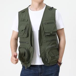 Col montant Polyester imperméable pêche gonflé doudoune gilets bulle bouffant gilet hommes gilets - Product Image 1