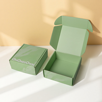 Boîte postale personnalisée de couleur verte pour petites entreprises, accessoires d'emballage imperméables pour ongles à presser